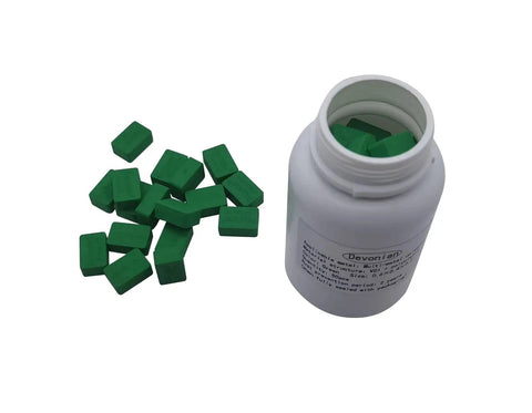 Rust Blocker and Pellet Kit for All Metals Tough As Nails Heavy Duty Universal Corrosion Inhibitor Shields Ferrous Aluminum Copper and More in Industrial Packaging Auto Parts and Machinery Tools Durable Polyolefin Pellets 60 Count, bottle with green pellets