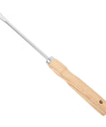 Ergonomic Wooden Handle Weed Puller Tool For Gardeners with iron tip for dandelions and weeds, easy grip for yard work.