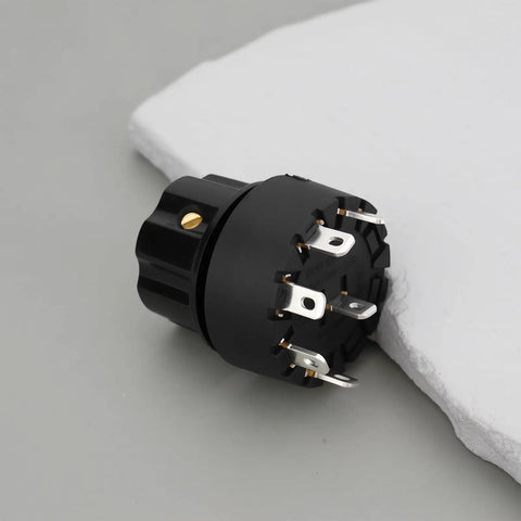 Two Pack 6 Pin Rotary Switch For Small Household Appliances Five Speed Gear Selector M4190212230 Replacement Part, black