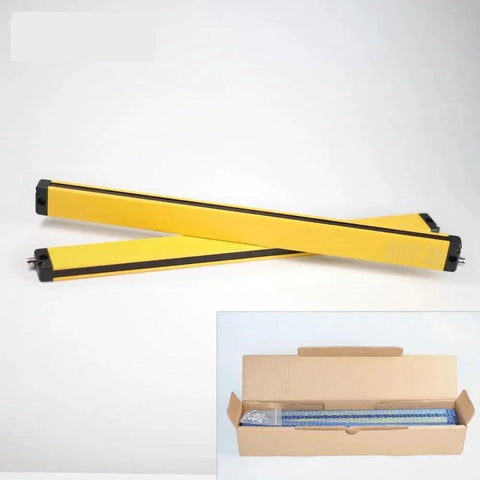 Slick Super Slim Safety Light Curtain Sensor For Tight Spots 14X28 Resolution And Zero Point Two To Two Meter Range Plug In Machine Guard To Keep Workers Safe On Your Shop Floor