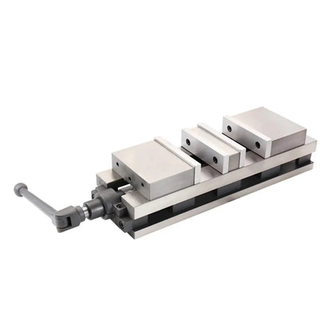 6 Inch Heavy Duty Angle Vise Built Like A Tank For Milling Machines And Drill Presses Featuring Rock Solid Cast Iron Construction with three clamping bases.