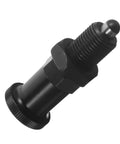 Hassle Free Push Fit Ball Nose Spring Plunger Featuring M8x1 Heavy Duty Steel Build with retractable shaft and thumb knob.