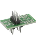 Adapter board for SOP8 To DIP8 Test Clip Kit For BIOS Chips, 8 pin connector on green circuit board for programming.