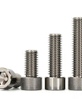 Rock Solid TA1 Titanium Hex Socket Cap Screws, M8 Metric Thread With Knurled Grip Head, Heavy Duty Fasteners built tough for truck restoration.