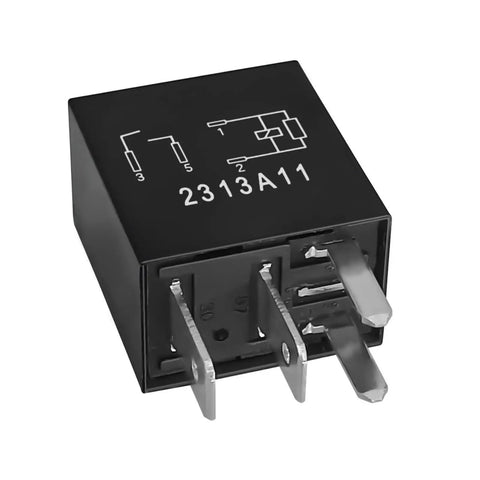 Two Pack 12V DC 4 Pin Automotive Relay 8T2T-14B192-AA OEM Replacement For Ford Vehicles, black relay with metal prongs