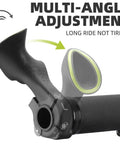 Ergonomic No Slip Bike Handlebar Ends for MTB and Road Cyclocross Bikes showing multi-angle adjustment for comfort