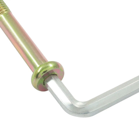 Close-up of hex key from Badass M8 Barrel Bolt and Nuts Set 90mm Galvanized Carbon Steel Hardware for Furniture Assembly.