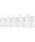 Wooden Wall Coat Rack With Six Hooks White Finish Modern Space Saving Wall Hanger for coats hats scarves and clothes