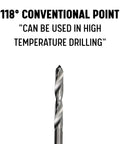 DMOD Series 5/16 Inch Solid Carbide Drill Bit For Metal Cutting with 118° conventional point for high temperature drilling