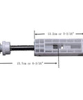 Bed Spindle Block Assembly For Okimat II Bed Motors head and foot spindle blocks DIY replacement kit, white color, dimensions shown.