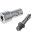 Round Shank Drill Bit Adapter With Two Slots SDS Arbor Connector For Earth Auger Heads And Hammer Drills Built For Real Tough Drilling Steel Shaft 4.13 Inch Length 0.77 Inch Diameter Fits SDS Tools