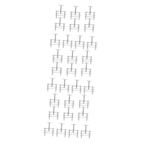 30 Piece Lab Tubing Clip Set With Flow Control Hose Clamps And Screw Clamp Tools arranged in a grid pattern on white background
