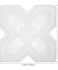 Concrete Paver Molds And Stepping Stone Set For Patio Pathway DIY Garden Decor Durable Plastic Cement Molds For Garden Walkway Brick Tile Forms Reusable Casting Kit in white plastic, square design, 11.81 inches.