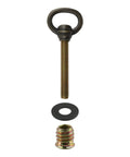 Heavy Duty Swivel Mirror Screws In Classic Antique Brass Finish parts showing adjustable zinc alloy screw and washer for mirror installation.