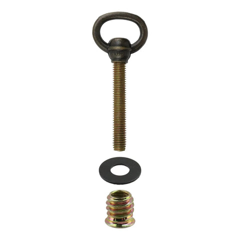 Heavy Duty Swivel Mirror Screws In Classic Antique Brass Finish parts showing adjustable zinc alloy screw and washer for mirror installation.