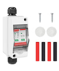 DC1000V 2 Pole 32A Solar Disconnect Switch With IP65 Waterproof DIN Rail Mount Distribution Box and accessories