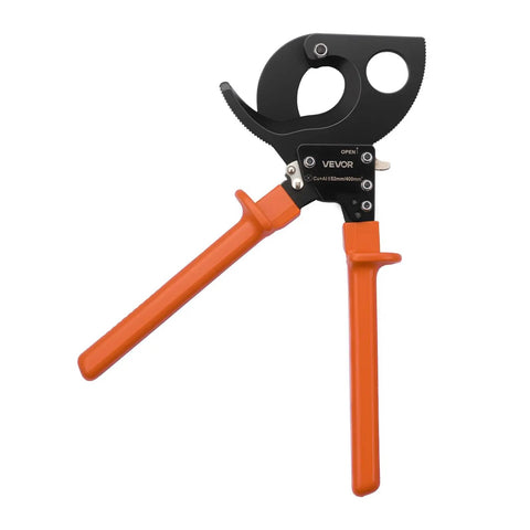 Heavy Duty Ratcheting Cable Cutter Tough As Nails Spring Steel Blades With Killer Grip Handles Quick Release Lever for cutting cables.