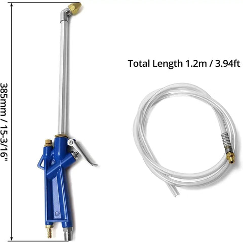 Air Blow Gun For Engine Cleaning With Long Nozzle And 4 Ft Hose Pneumatic Degreaser Sprayer Tool Built To Blast Dirt Grease And Oil