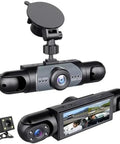 Four Channel Car Dash Cam System With 4K Front, 1080P Interior, Rear And Side Cameras, 360 Degree Full View Night Vision