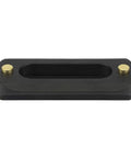 Heavy Duty Quick Release NATO Rail Plate With 1/4 20 Screws, sleek black design with gold locking pins for camera rigs.