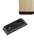 30 Count Square Rubber Furniture Feet Pads Heavy Duty Non Slip Moisture Proof Floor Protectors with screws, black, under cabinet leg.