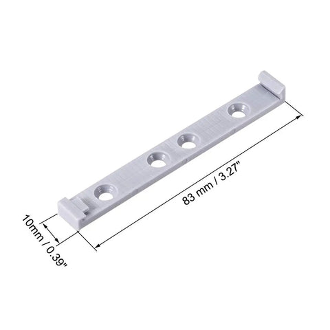 Heavy Duty Gray Magnetic Touch Catch Latch Kit With No Slam Damper Buffer For Cabinet Doors And Cupboards Quick Slide Push To Open Mechanism Solid Hardware Two Pack gray mounting plate with three holes, dimensions 83mm x 10mm.