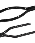 Beefy One Tenth Scale RC Car Chassis Frame Kit For SCX10 90046 90047 6x6 Black Steel Rails Upgrade shown in side view