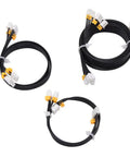 Ender 3 Stepper Motor Cables X Y Z Axis And Endstop Switch Wire Set for 3D Printer, three black cable loops with yellow connectors.