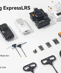 Complete ELRS electronic parts for ExpressLRS Nano RC TX V2 Module With 2.4GHz 915MHz 1000mW High Power Output T-LED Antenna.