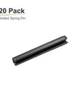 Slotted Spring Pin 6mm x 40mm 20 Pack Black 65Mn Steel Roll Pin For Home Machine Fastening Durable Rust Resistant High Tensile Dowel