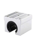4 Pack Aluminum Block 20mm Linear Motion Ball Bearing Slide Block Set For SBR20 Linear Guide Rails, high-angle view