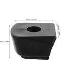 Black rubber quad skate toe stop with measurements, part of 2 Pack Roller Skate Toe Stops And Brake Pads Non Slip Rubber Quad Skate Braking Blocks Black Replacement Skater Brake Parts For Safe Outdoor And Indoor Skating