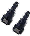 No Sweat Auto Fuel Line Quick Connect Male Female Joint Fitting Straight Hose Adapter 9.49 Mm Id 8 Mm Tube with solid grip sealing gasket.