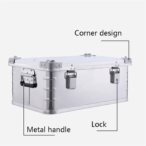 Portable Aluminum Tool Box Case For Handyman Tools Test Instruments Cameras And Parts Compact Hard Case Organizer side view