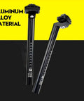 Aluminum Bicycle Seat Post 25.4mm By 300mm Adjustable For MTB Road Bike BMX Built Tough Lightweight One Piece Alloy Seat