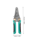 Heavy Duty Insulated Wire Strippers Pro Grade Electrical Pliers, 19.5cm long, with ergonomic grips and crimping features.