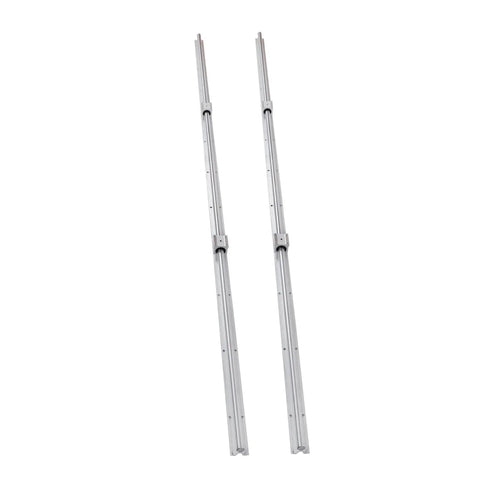 Industrial Linear Bearing Kit Two Pack 2200mm SBR20 Guide Rails With Four SBR20UU Carriages for 20mm Shaft Rods, shown vertically
