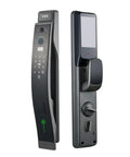 Premium Smart Door Lock With Rock Solid Fingerprint Reader Keycard And Pin Code Entry Hassle Free Auto Locking Deadbolt touch screen panel.