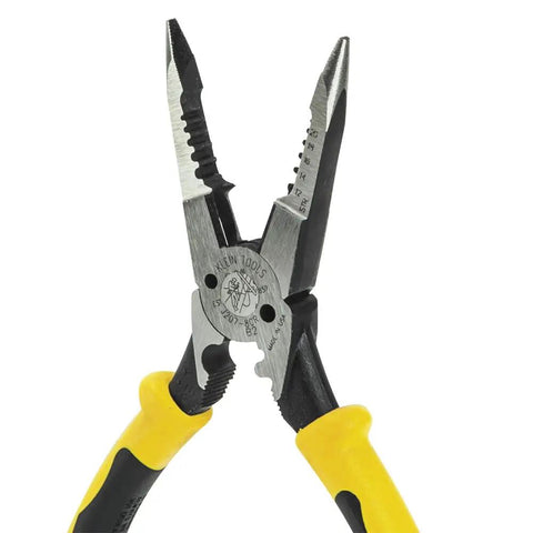 Workhorse Needle Nose Pliers With Long Reach For Crimping, Cutting, Stripping And Looping Wire, Made In USA, All Purpose Linesman Pliers