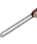 Heavy Duty T Bevel Gauge Angle Finder With Smooth Rosewood Handle And Precise Stainless Steel Ruler For Woodworking And Diy Tasks That Honestly Nail Every Cut No Sweat close-up view showcasing the stainless steel ruler and pivot mechanism.