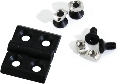 Two Sets 2020 Aluminum Extrusion Profile With Six Millimeter Slot Kit Including Door Handle Frame Hinges Zinc Alloy Hex Screws And T Nuts
