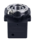 Close-up of 85mm CNC Hollow Rotary Actuator Rotating Platform Input Shaft 8mm for stepper motor, front angle view.