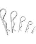 25 Piece Cotter Pin Set For Heavy Duty Use, Zinc Plated Hairpins Assortment With 5 Sizes M1.2x20mm, M1.5x30mm, M2x40mm, M2.5x55mm, M3x60mm