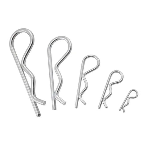 25 Piece Cotter Pin Set For Heavy Duty Use, Zinc Plated Hairpins Assortment With 5 Sizes M1.2x20mm, M1.5x30mm, M2x40mm, M2.5x55mm, M3x60mm