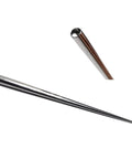 8G 3.0mm 316L Stainless Steel Calor Style Taper Insertion Pin for Stretching Kit Stretcher Body Piercing Tool No Thread Inside Hollow End Concave Taper Perfect for Gauge Expansion from 12g to 8g and 10g to 8g Pro Grade, angled view