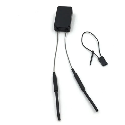 Six Channel 2.4GHz AFHDS2A Receiver with Dual Antennas for RC Gear, compatible with I6 series transmitters, top view.