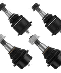 Four Piece Front Suspension Kit With Lower And Upper Ball Joints For Chevy Silverado 1500 4WD AWD GMC Sierra 1500 4WD AWD And Tahoe From 2000 To 2006 Rugged Upgrade, four black ball joints