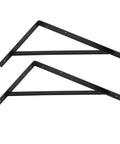 Beefy Heavy Duty Metal Shelf Brackets Set For 20 Inch By 13 Inch Black Powder Coated Steel 1000 Lbs Per Pair Three Pre Drilled Quarter Inch Holes On Each Side Mounting Hardware Not Included