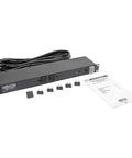 12 Outlet Rackmount Isobar Surge Protector PDU With 15 Amp 3840 Joules 15 Foot Cord And Five To Fifteen P Plug 1U