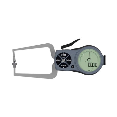 Knockout Precision Digital Inside Outside Caliper Gauge With Slick Jaws for accurate foam and metal thickness measurements.